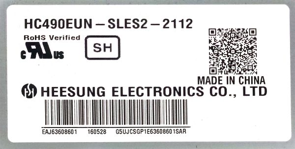 بکلایت و دیفیوزر تلویزیون LG 49LF540T
