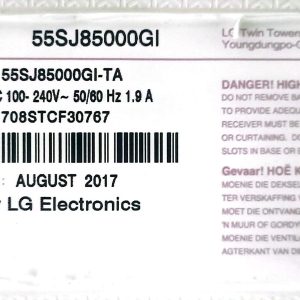 بکلایت و دیفیوزر تلویزیون LG 55SJ85000GI