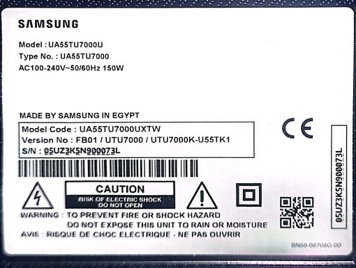 بکلایت و دیفیوزر تلویزیون SAMSUNG 55TU7000U
